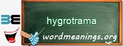 WordMeaning blackboard for hygrotrama